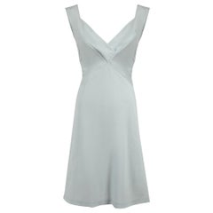 Narciso Rodriguez Blue V-Neck Sleeveless Dress Size S