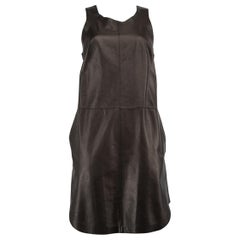 Rag & Bone Mini robe en cuir noir sans manches Taille XS