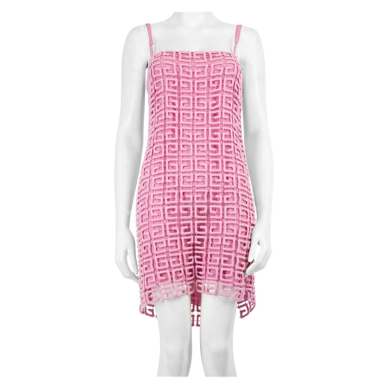 Givenchy Pink 4G Layered Guipure Mini Dress Size S For Sale