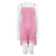 Givenchy Pink 4G Layered Guipure Mini Dress Size S