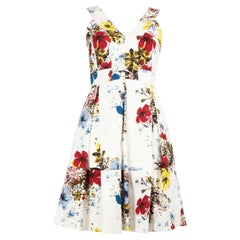 Erdem Floral Pattern Sleeveless Fabienne Dress Size S