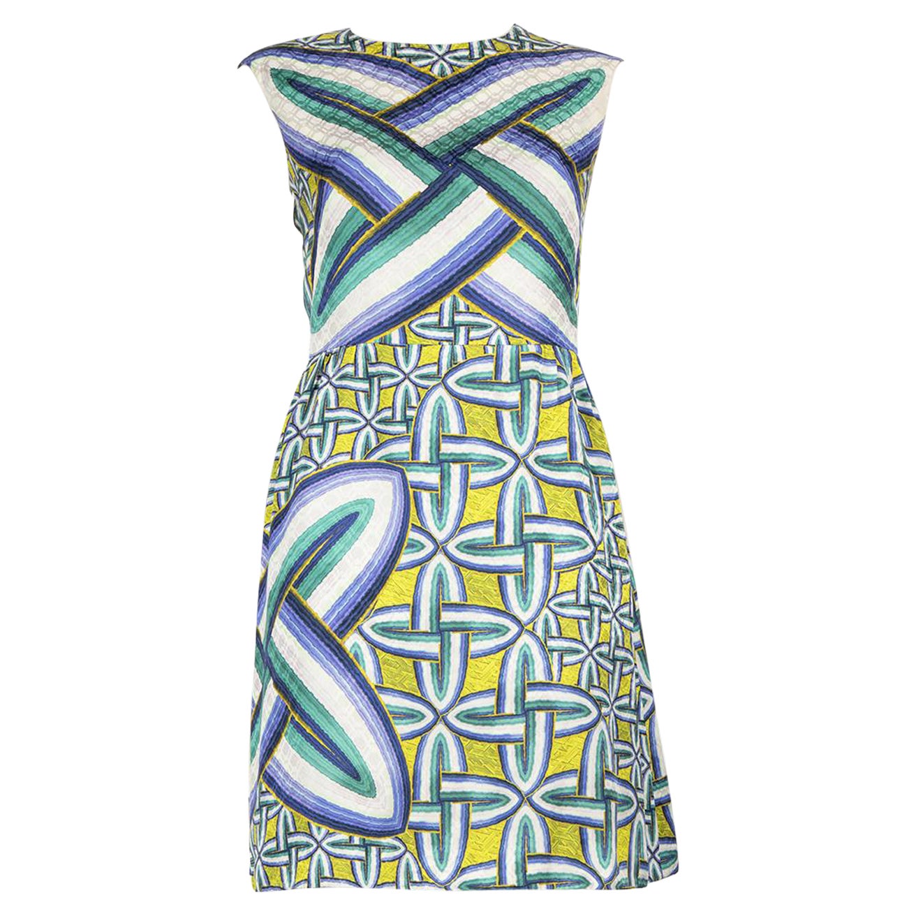 Peter Pilotto Abstract Pattern Sleeveless Mini Dress Size S For Sale