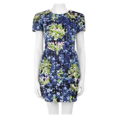 Mary Katrantzou Florales Perlendruck-Minikleid Größe M