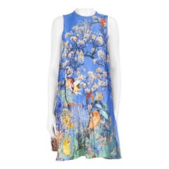 Mary Katrantzou Blue Floral & Animal Print Dress Taille S