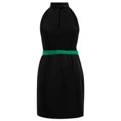 Mini-robe noire sans manches avec détail de taille Balenciaga, taille M