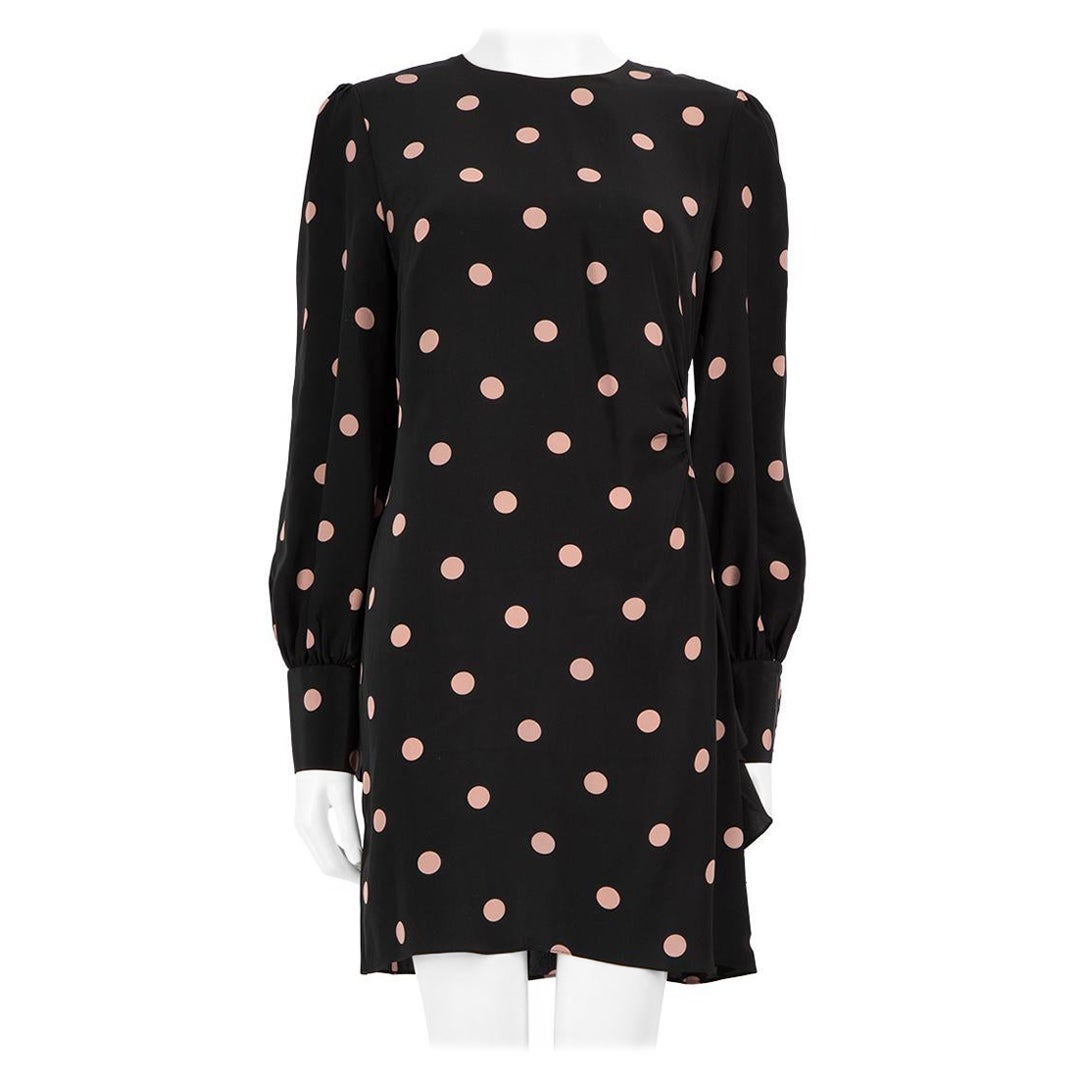 Zimmermann Black Polka Dot Mini Dress Size L For Sale