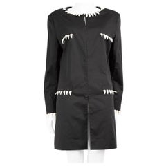 Moschino Black Faux Teeth Embellished Jacket Size XXL
