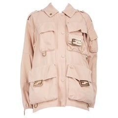 Fendi FW23 Pink Pocket Detail Drill Jacket Size XS