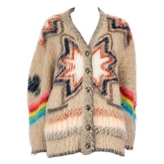 Etro Rainbow-Intarsia Jacquard Cardigan Size S