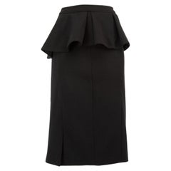 Badgley Mischka Black Ruffle Knee Length Skirt Size XL