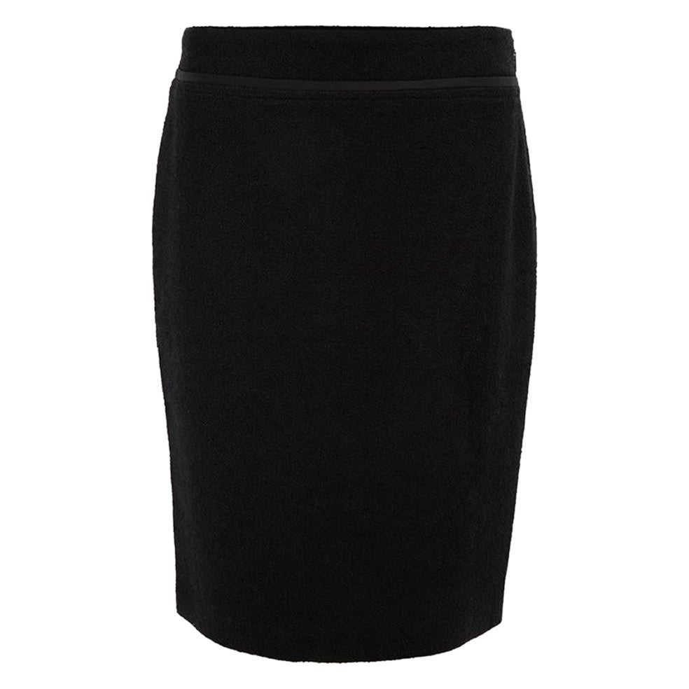 Versace Black Textured Mini Pencil Skirt Size M For Sale