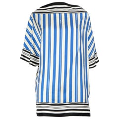 Loewe Striped Silk Anagram Tunic Size XL