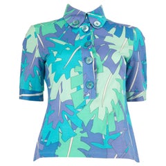 Emilio Pucci Tropical Print Polo Shirt Size S