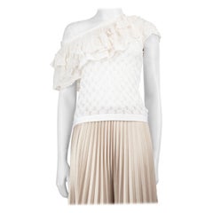 Missoni Top Blanco con Volantes en los Hombros Talla XS