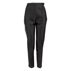 Prada Black Wool High Waisted Tailored Trousers Size M