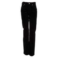 Ralph Lauren Black Velvet Straight Fit Trousers Size M