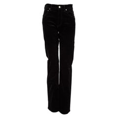 Pantalon droit en velours noir Ralph Lauren Taille M