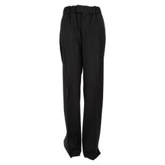 Pantalon droit Bottega Veneta FW23 en laine noire taille XXS