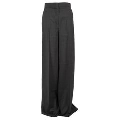 Pantalon large Max Mara FW23 en laine grise taille S