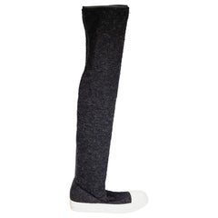 Rick Owens DRK SHDW Bottes chaussettes au-dessus du genou taille US 8