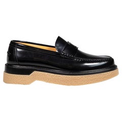 Hermès Black Patent Dubline Platform Loafers Size IT 39