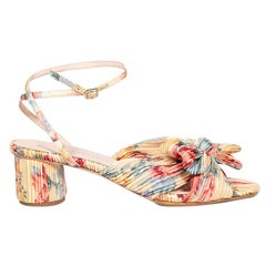 Loeffler Randall Floral Pattern Pleated Sandals Size US 8