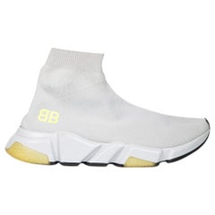 Balenciaga Graue Strick-High-Top- Speed-Turnschuhe Größe IT 39