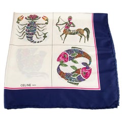 Céline Zodiac Signs Pattern Scarf