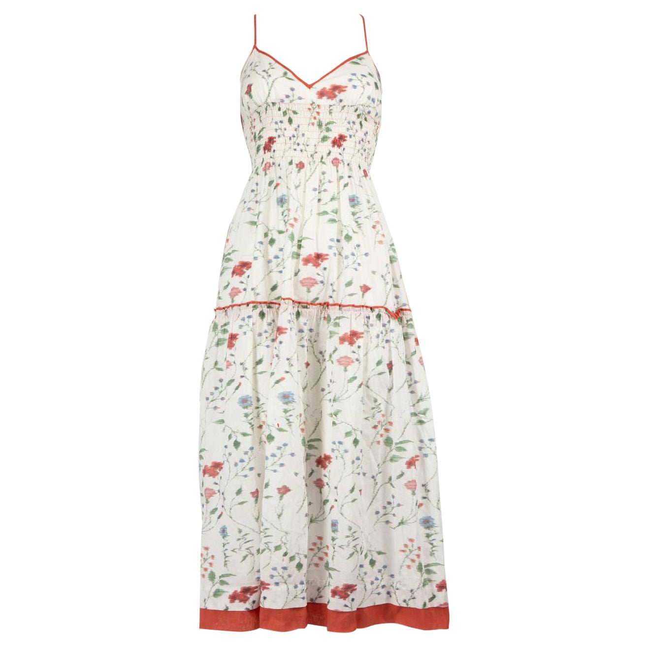 Three Graces London Floral Print Midi Dress Size M For Sale