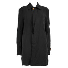 Comme Des Garcons Black Button Up Mid Length Coat Size L