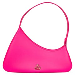 Aupen Pink Leather Fearless Shoulder Bag