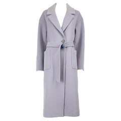 Forte_Forte Purple Wool Belted Long Coat Size XS
