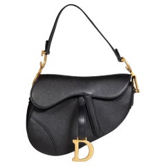 Dior Black Calfskin Saddle Bag