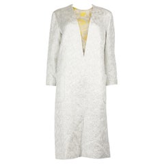 Dries Van Noten - Robe en jacquard argenté métallisé, taille L