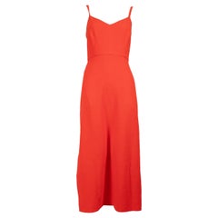Used Rachel Comey Red V Neckline Midi Dress Size S