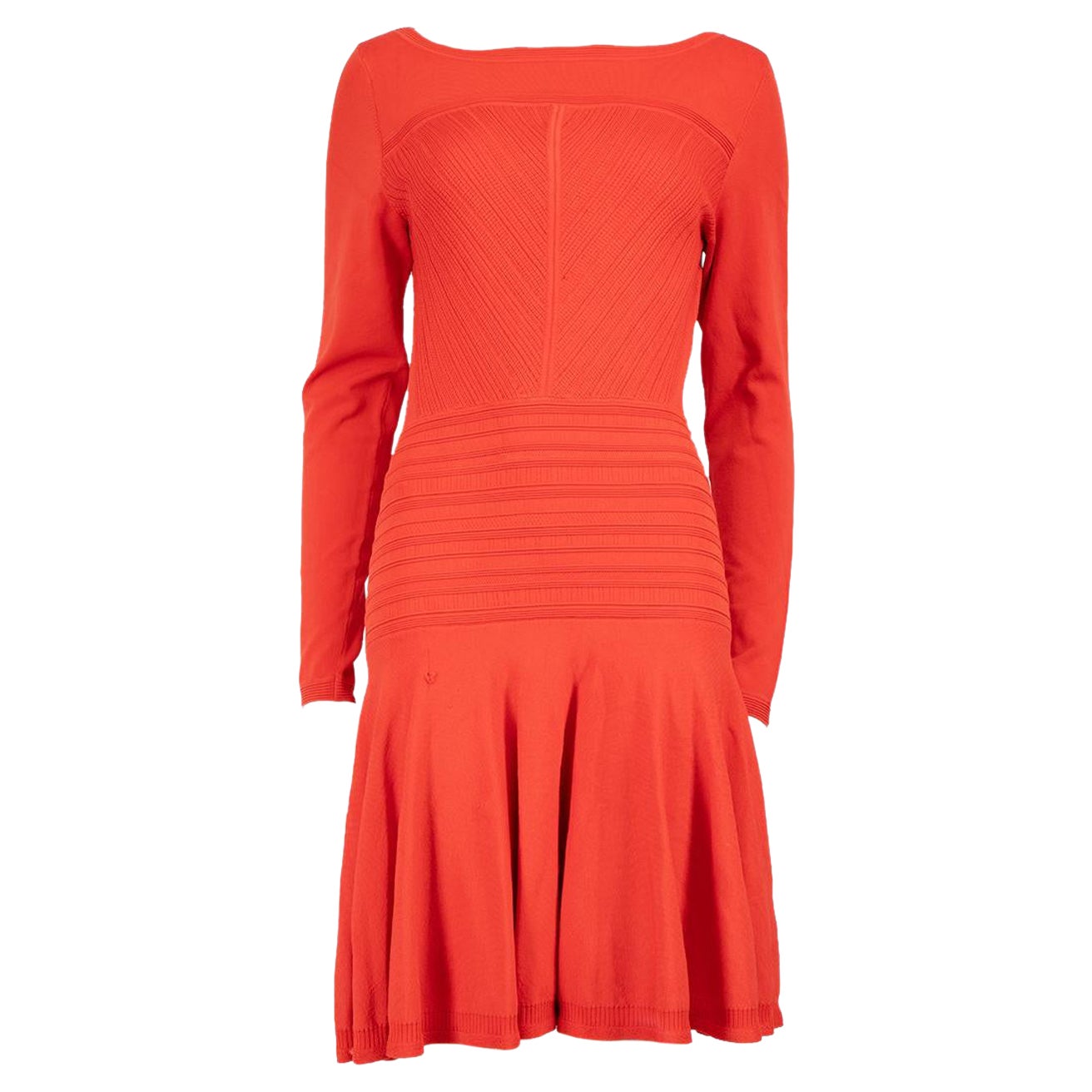 Diane Von Furstenberg Red Delta Knee Length Dress Size S For Sale