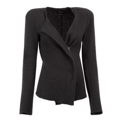 Isabel Marant Black Knit Padded Shoulder Jacket Size S