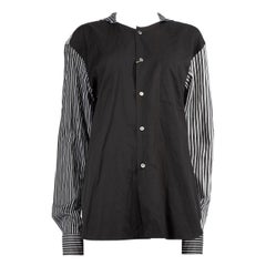 Comme Des Garcons Black Striped Panels Shirt Size L