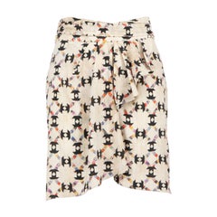 Isabel Marant Abstract Ruffle Trim Mini Skirt Size M