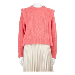 Isabel Marant Isabel Marant Etoile Pull en maille torsadée rose Taille L