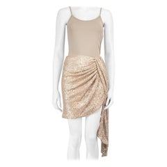 Jonathan Simkhai Champagne Sequin Mini Skirt Size XS