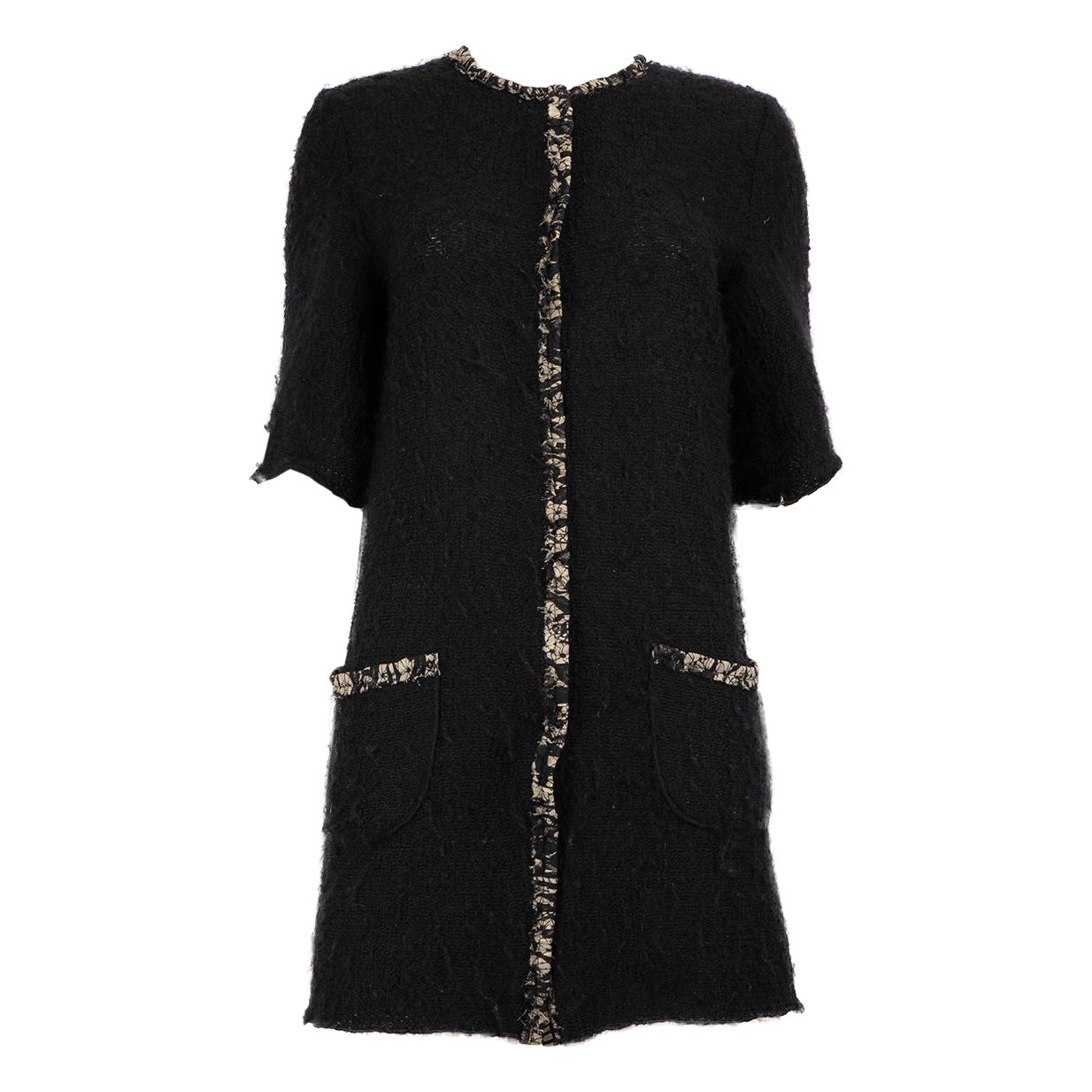 Dolce & Gabbana Black Wool Knit Cardigan Size XL For Sale