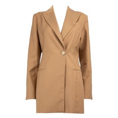 ANNA QUAN Brown Single Breasted Blazer Jacket Size M