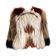 Used SET Fox Fur Jacket Size XS