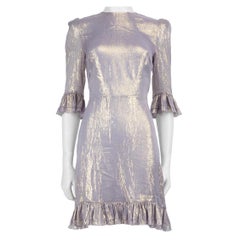 The Vampire's Wife Lilac Silk Metallic Mini Dress Size S