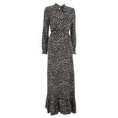 Anine Bing Black Dotted Pattern Maxi Dress Size XS
