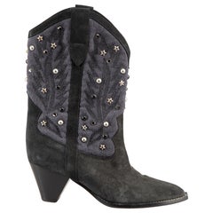 Isabel Marant Studded Cowboy Boots Size US 7