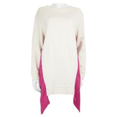 Maison Margiela MM6 Übergroßes Sweatshirt mit plissiertem Paneel, Größe S
