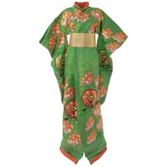 Kimono vert Uchikake