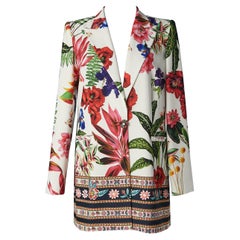 Printed single-breasted jacket with jewelerry button Gai Mattiolo Love to Love 
